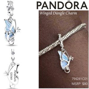 PANDORA Winged Dangle Charm w/box